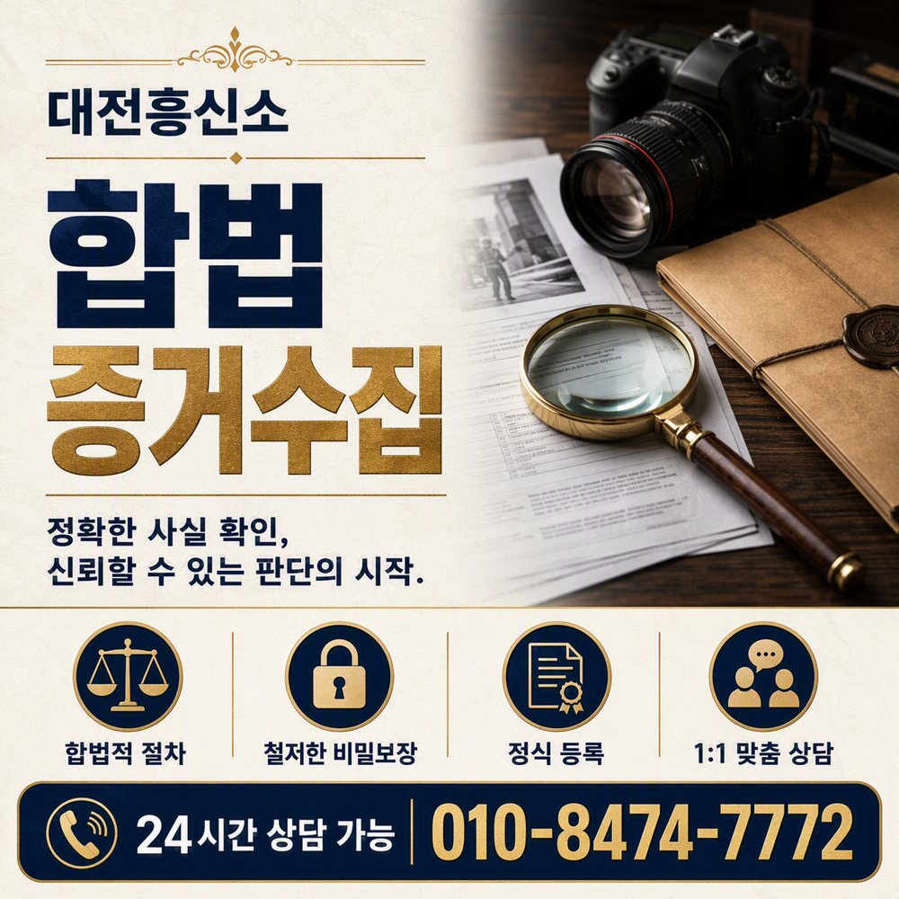 대전흥신소 합법 증거수집, 합법 범위·비밀 보장